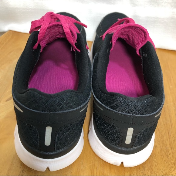 Nike Women's Flex 2013 Run 580440-003 Black Pink  Lace Up Running Shoes 8.5 - Picture 8 of 12